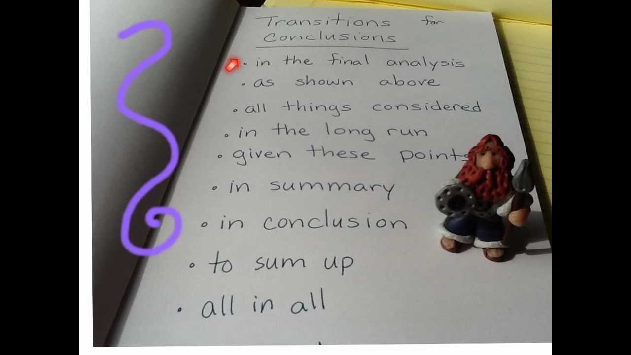 Using Transition Words & Phrases