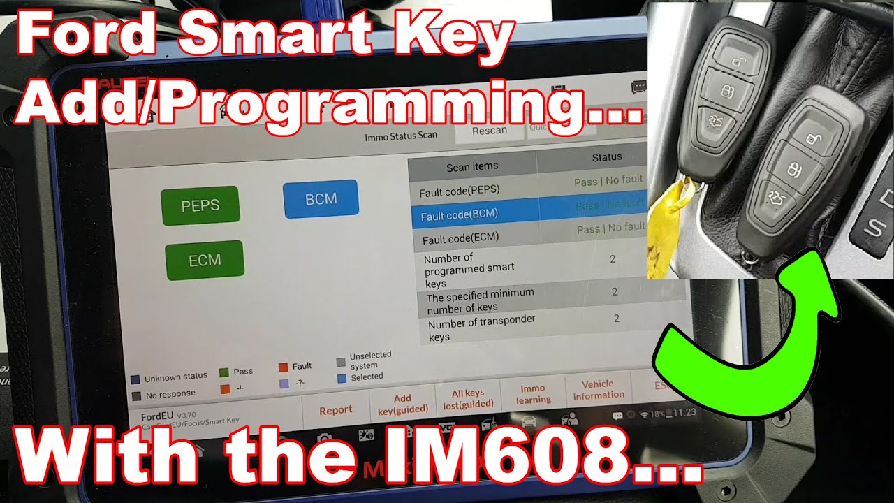 Ford Focus MK3 Smart Key add/programming with the IM608.