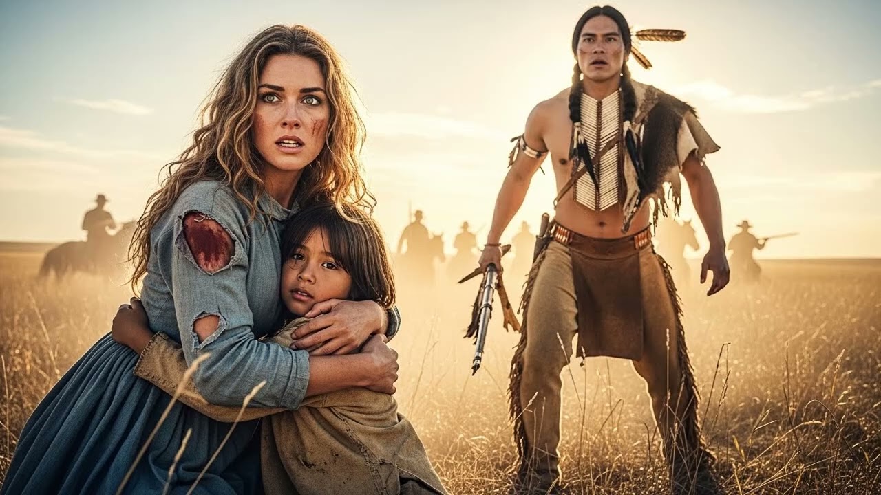 Sioux Chief Catches a White Woman Protecting His Son From Settlers… And Decides to Give Her Freedom