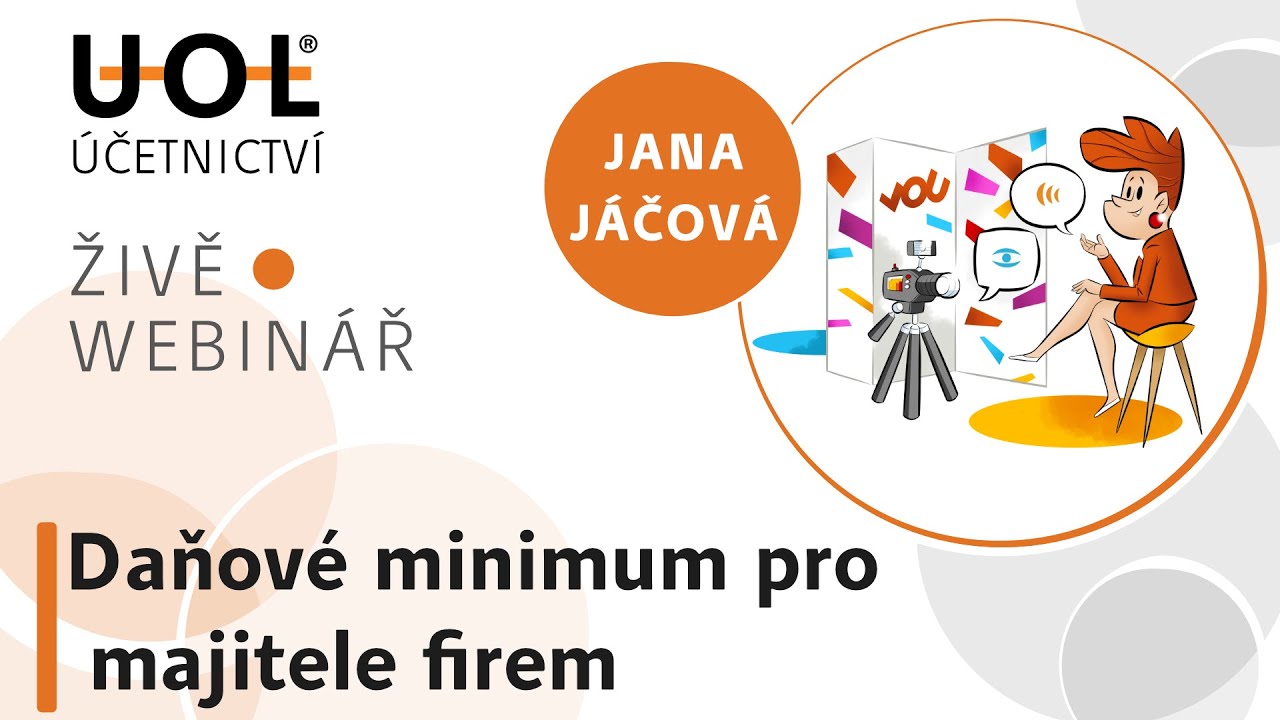 Daňové minimum pro majitele firem | UOL Webinář 🔴