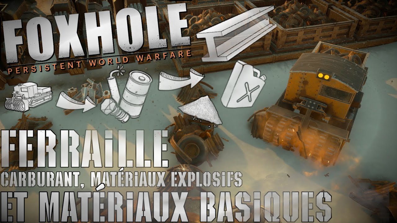 Foxhole, Ressources de Bases : Ferraille, Matériaux Basiques, Diesel & Explosifs, Tutoriel [FR]
