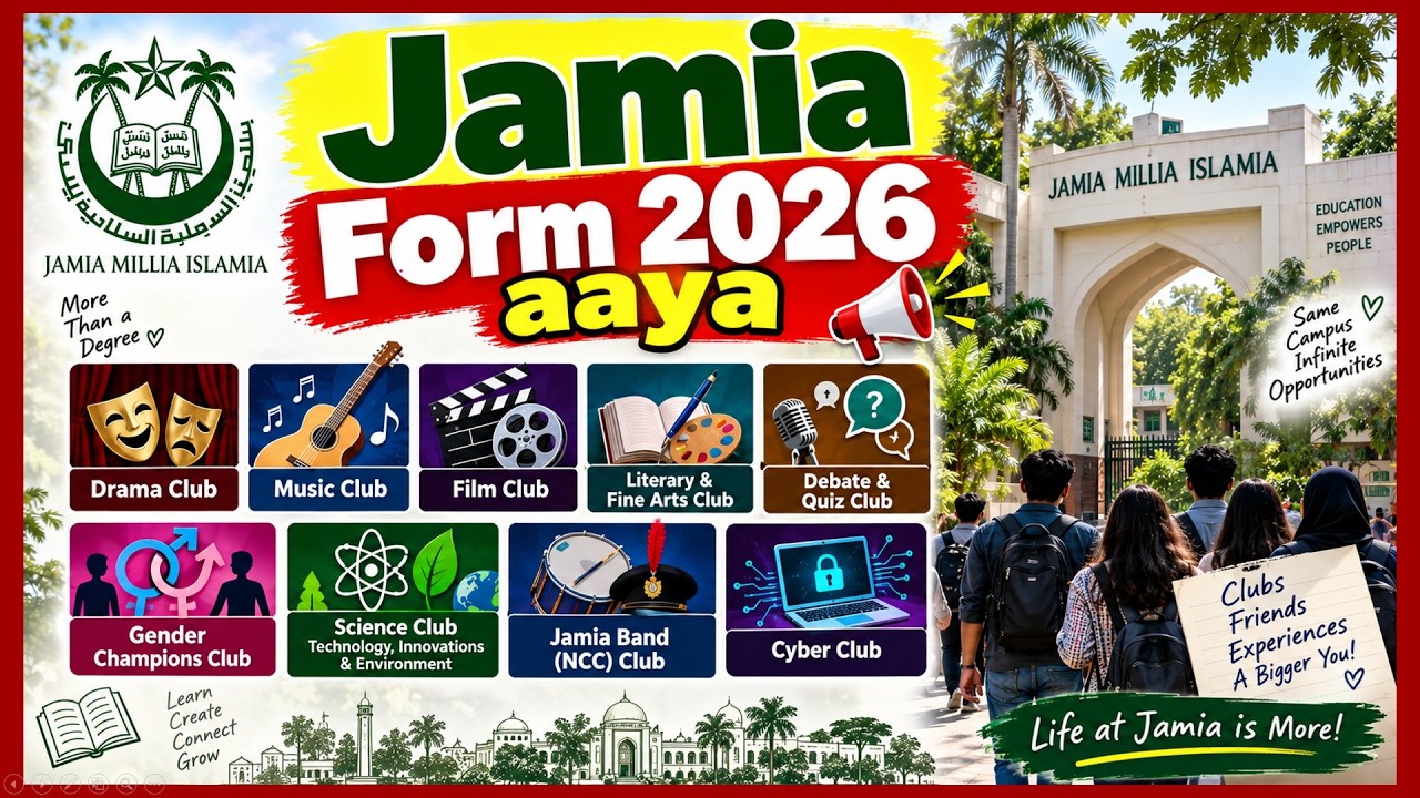 Jamia Millia Islamia Online Application Form 2026| JMI Form 2026
