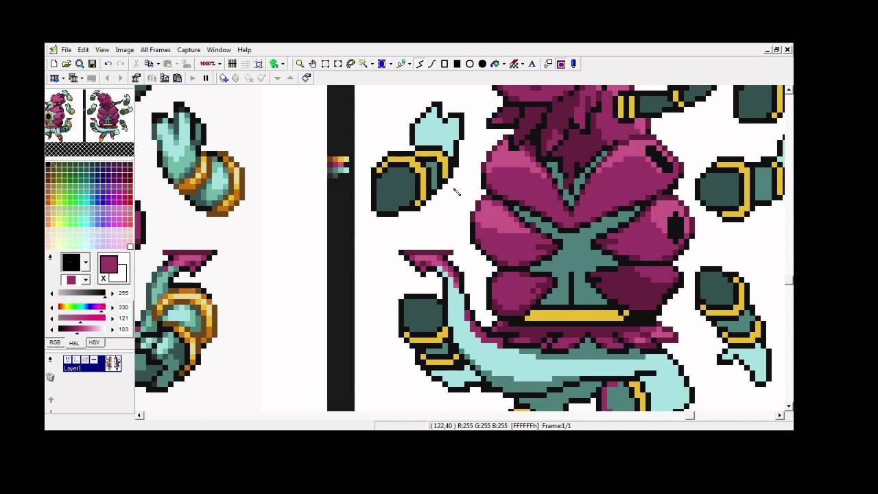Speedspriting- Hoopa-U (Back) Shading