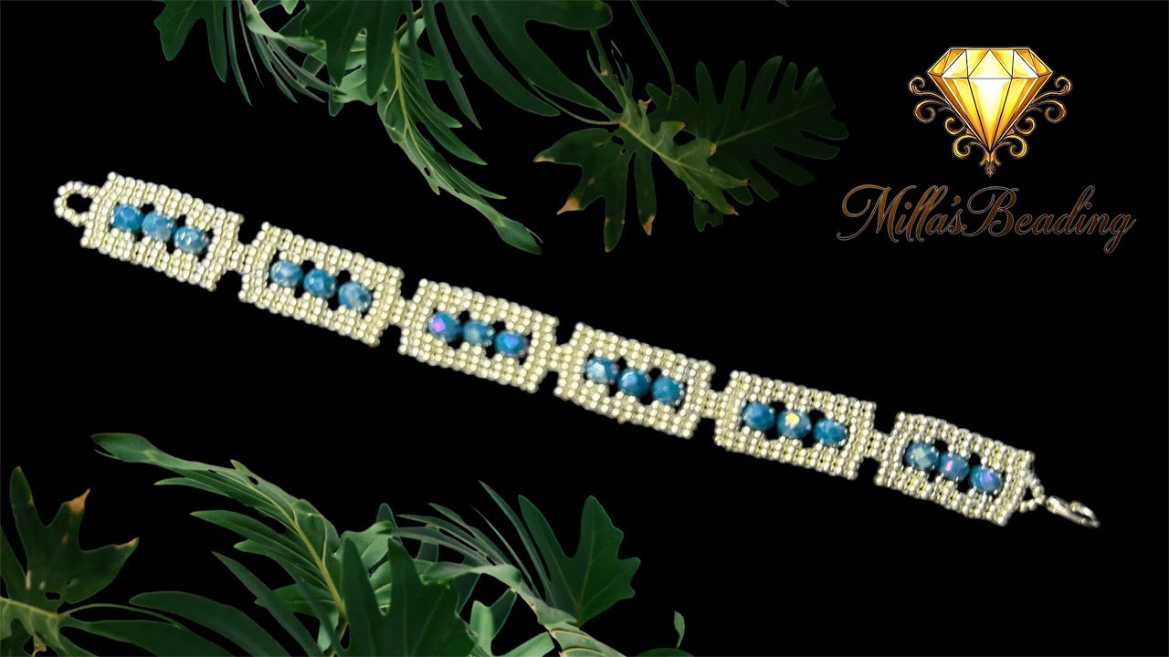 Easy Beaded Bracelet Tutorial 💎 #beading #beadingtutorials #miçangas #mostacillas