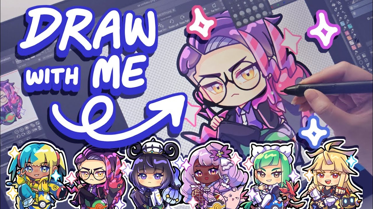 Drawing POKEMON Chibis! | Draw With Me!