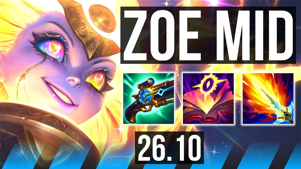 ZOE vs LEE SIN (MID) | Good KDA: 19/1/14, Stormraider's Surge | EUW Challenger | 26.10