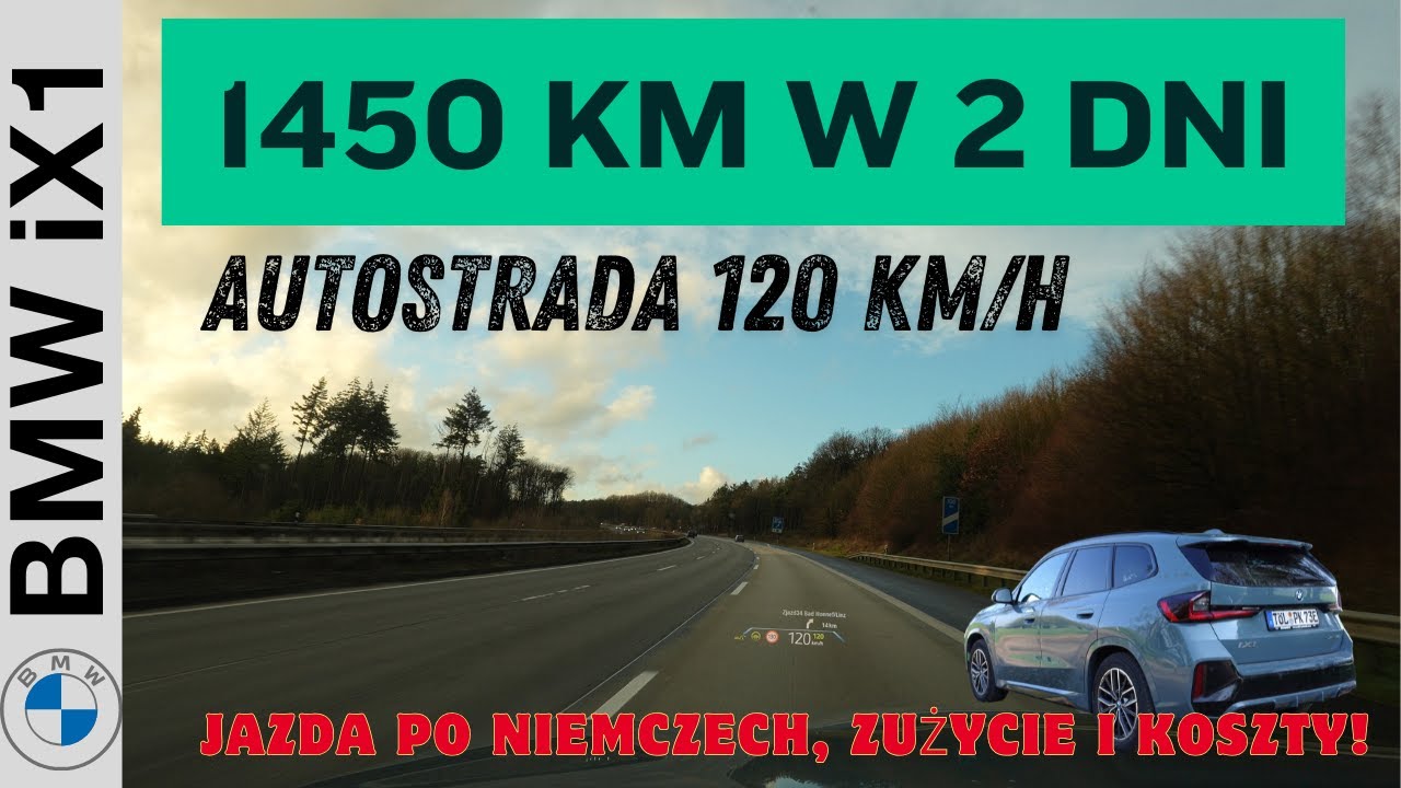 BMW iX1 1450 km w 2 dni, wyjazd na targi samochodowe do Essen. Zapraszam.