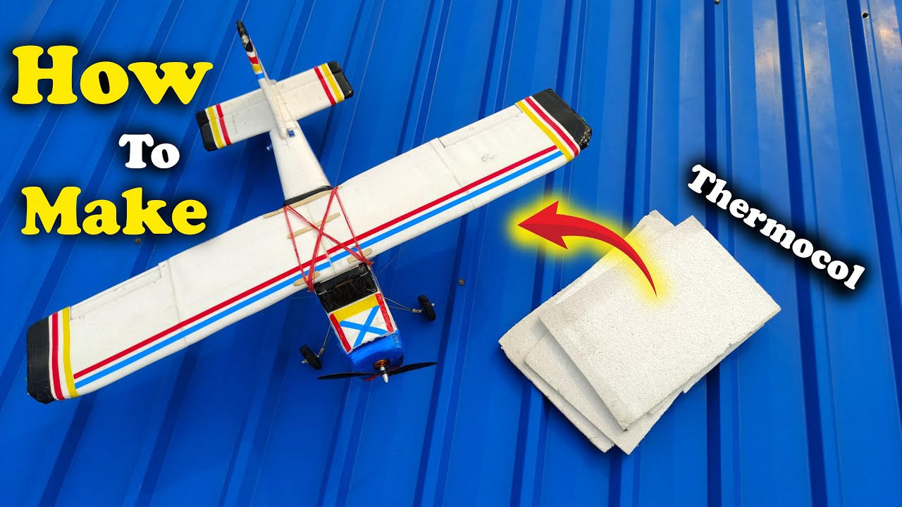 How to make RC Plane using Thermocol | DIY rc plane | Trainer rc plane || ⚡✈️