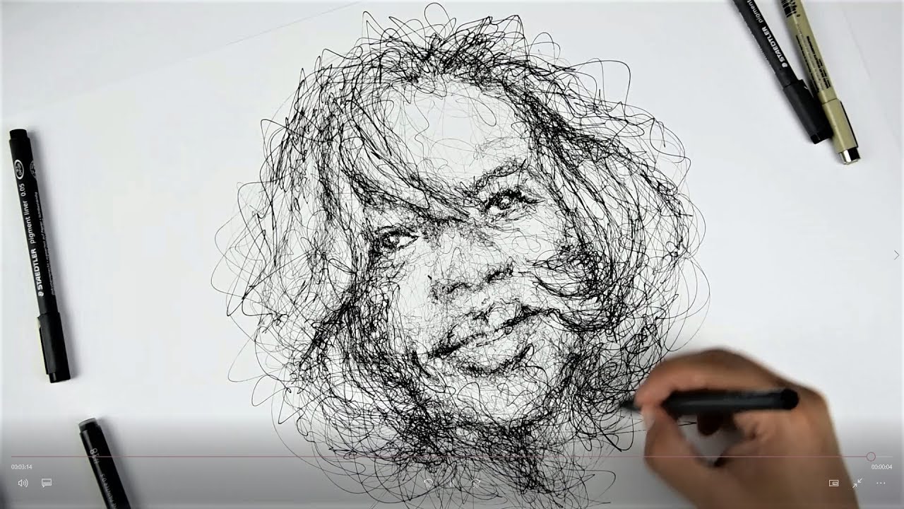 Viola Davis - Fast scribble sketch