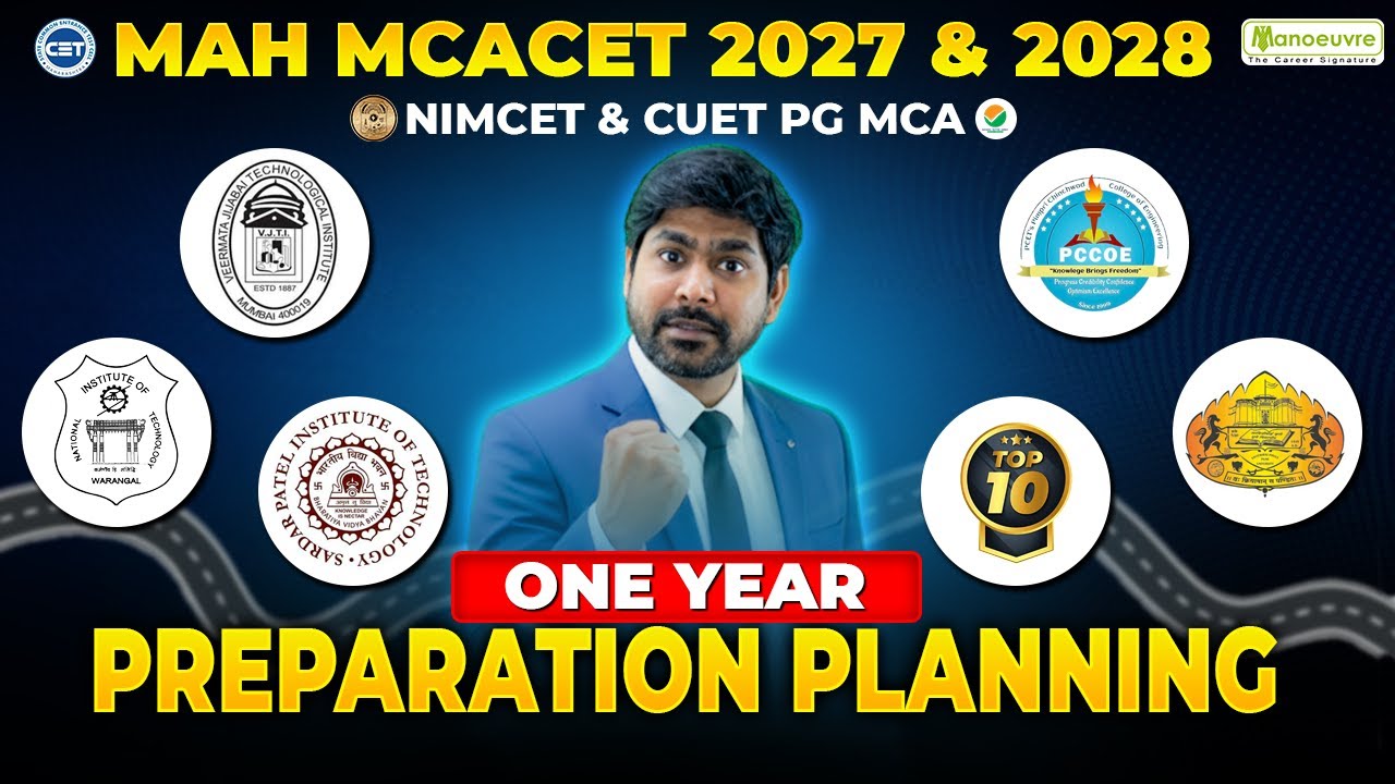 MAH MCACET 2027 & 2028 : One Year Complete Preparation Roadmap | NIMCET & CUET PG MCA