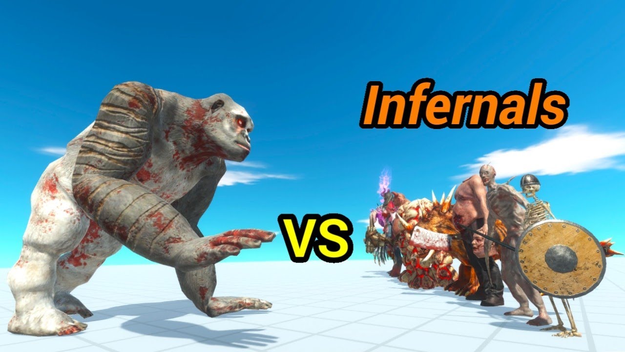 Old Goro vs infernals animal revolt battle simulator