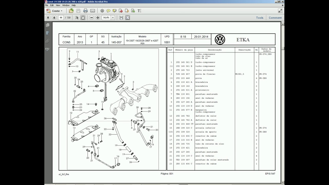 Cat&aacute;logo de Pe&ccedil;as em PDF ETKA MAN   Volks 2013   2014   2015