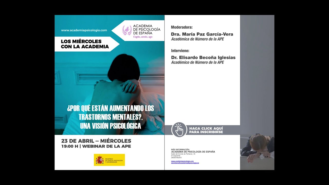 APE - ¿Por qué están aumentando los trastornos mentales?. Una visión psicológica (23/04/2025)