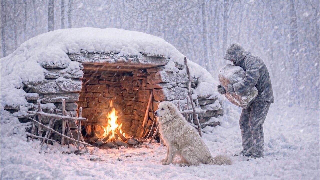 Building a -25&deg;C Emergency Shelter in 30 Minutes | Surviving a Deadly Arctic Freeze