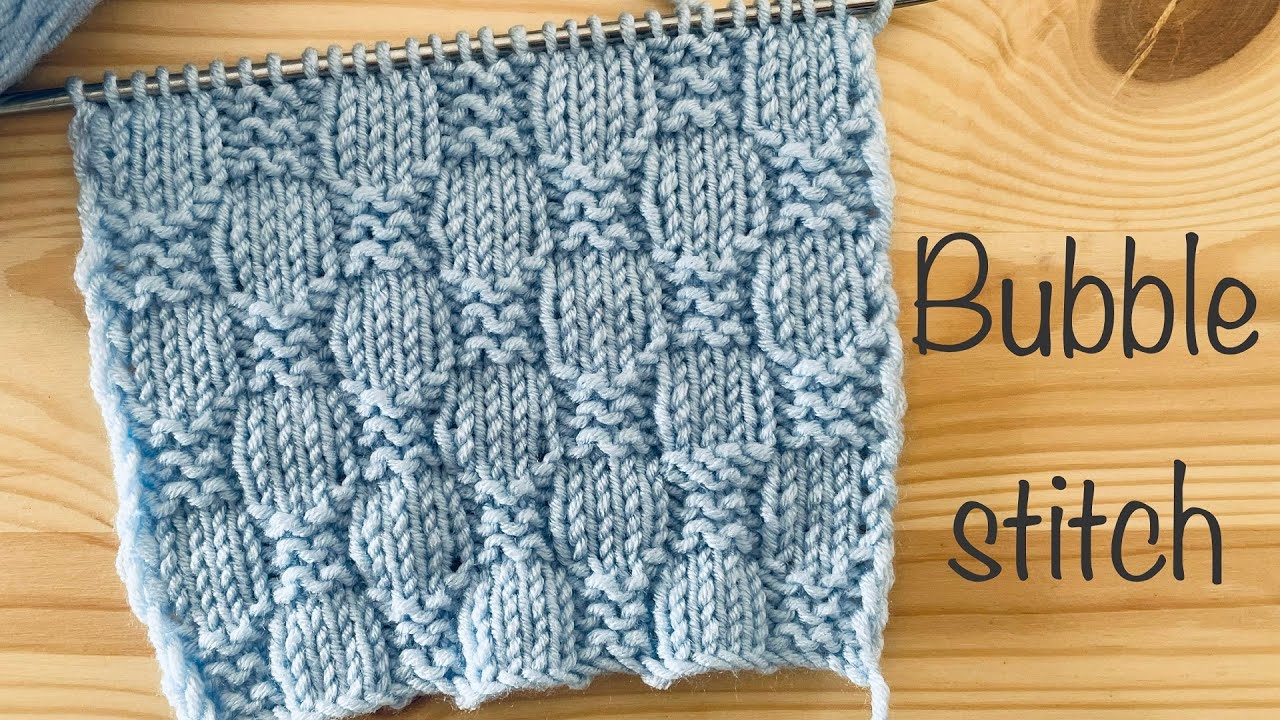 How to knit a bubble stitch / Tutorial