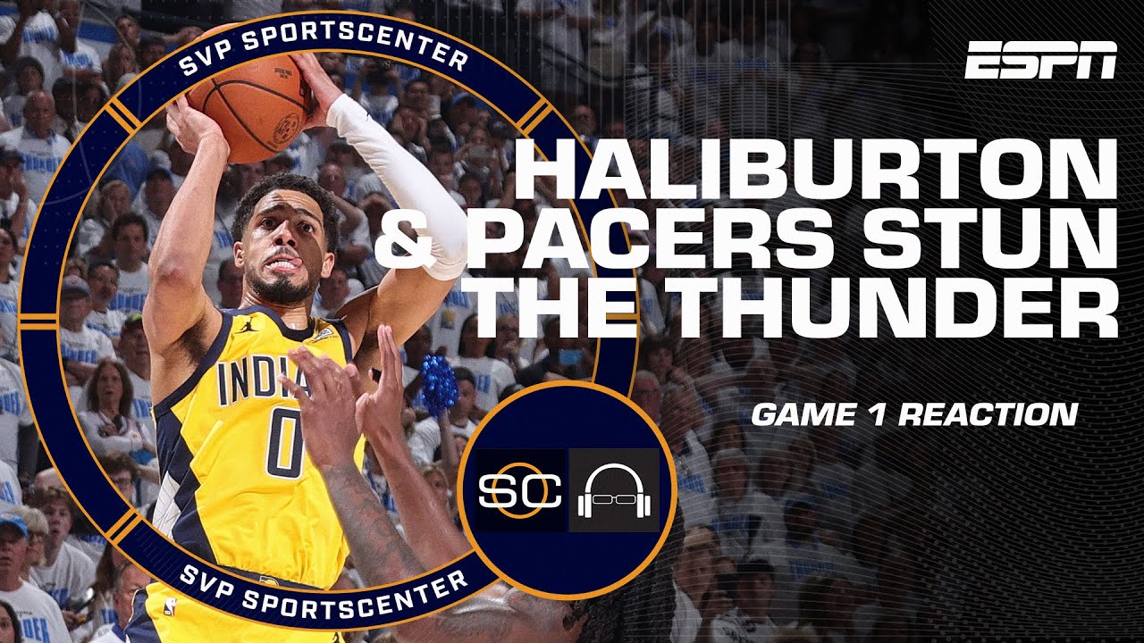 WHAT THE HALI HAPPENED? 👀 Reaction to Haliburton’s GW jumper in Game 1 | SportsCenter