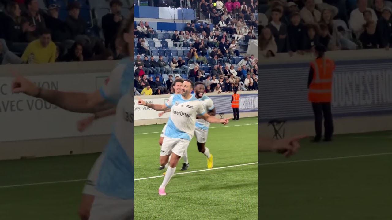 La feinte d&rsquo;Adil Rami sur penalty au match de gala &agrave; Lausanne