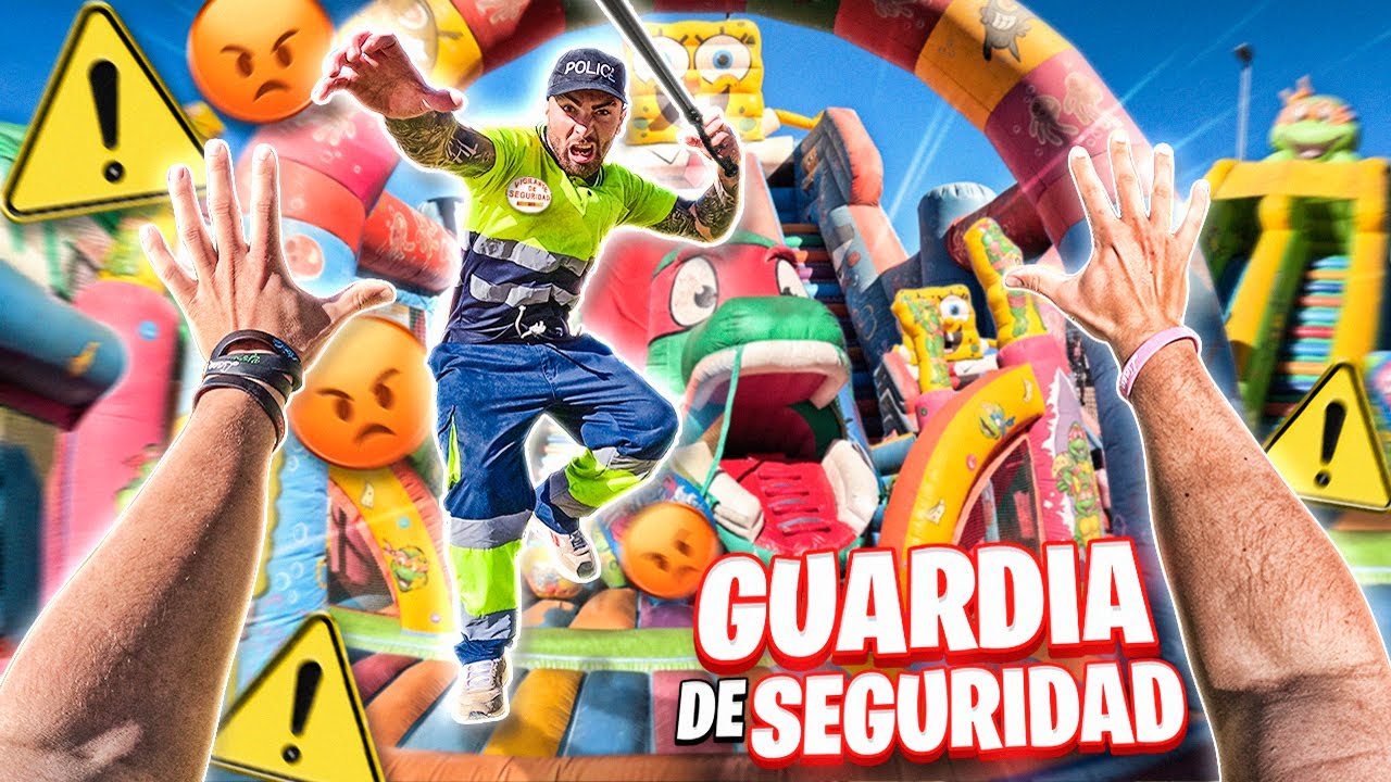ESCAPO de un GUARDIA de SEGURIDAD haciendo PARKOUR en un PARQUE de ATRACCIONES👮 | PERSECUCIÓN POV