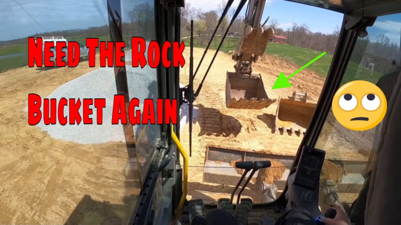 Digging a basement in some hard ground with the 140 and 850 get the rock bucket 😬