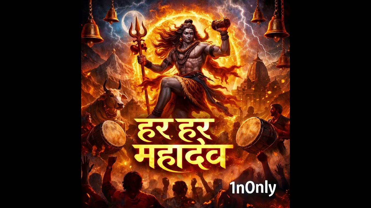 हर हर महादेव 🔱 Powerful Shiva Tandav Style Bhajan | Har Har Mahadev Song | 1nOnly