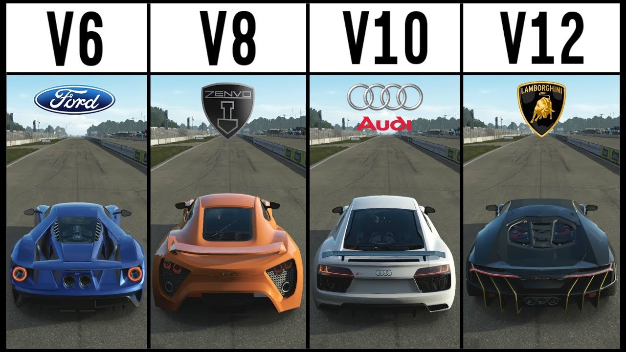 Forza 7 - EPIC DRIFT BATTLE -  V6 vs V8 vs V10 vs V12