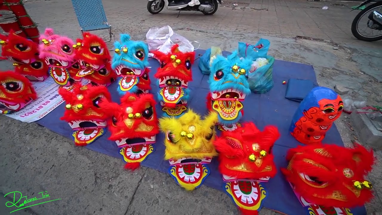 Xem Đầu Múa Lân Mini Đẹp Giá Rẻ mua chơi Múa Lân Tết 2021