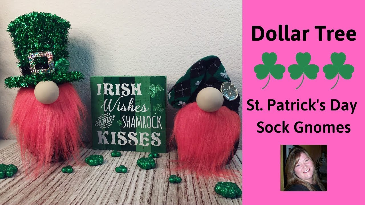 St. Patrick's Day Sock Gnomes ~ Dollar Tree DIY ~ Easy Sock Gnome DIY