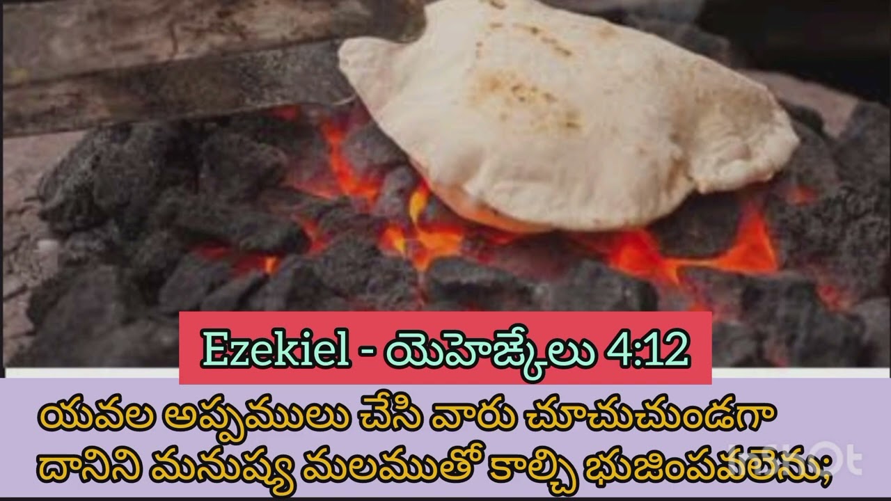 Ezekiel - యెహెఙ్కేలు 4:12 #telugubible #biblereading #telugubibleaudio