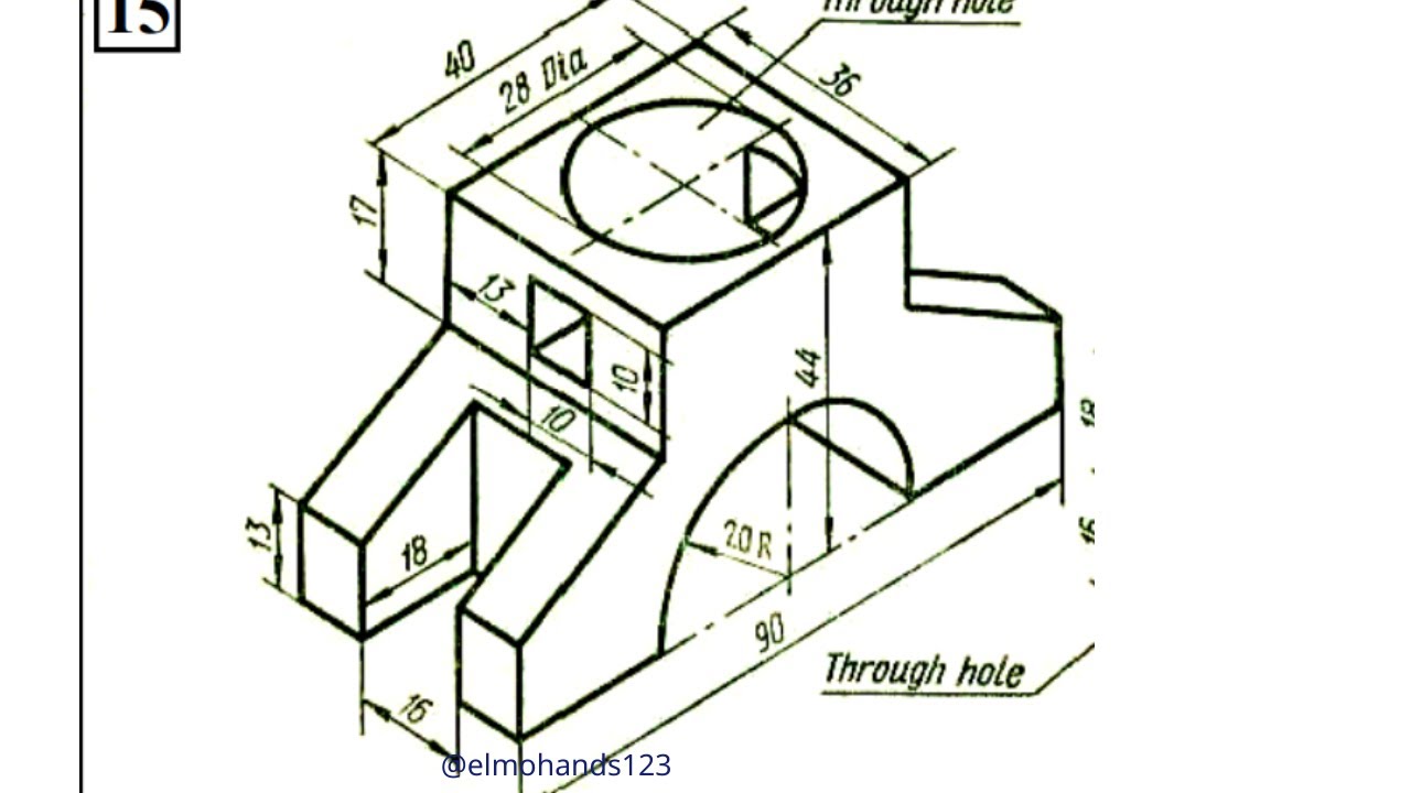 #ثلاثة#خطوات لاستنتاج المساقط الهندسية بطريقة مباشرة#معهد #هندسة #drawing #تعليم