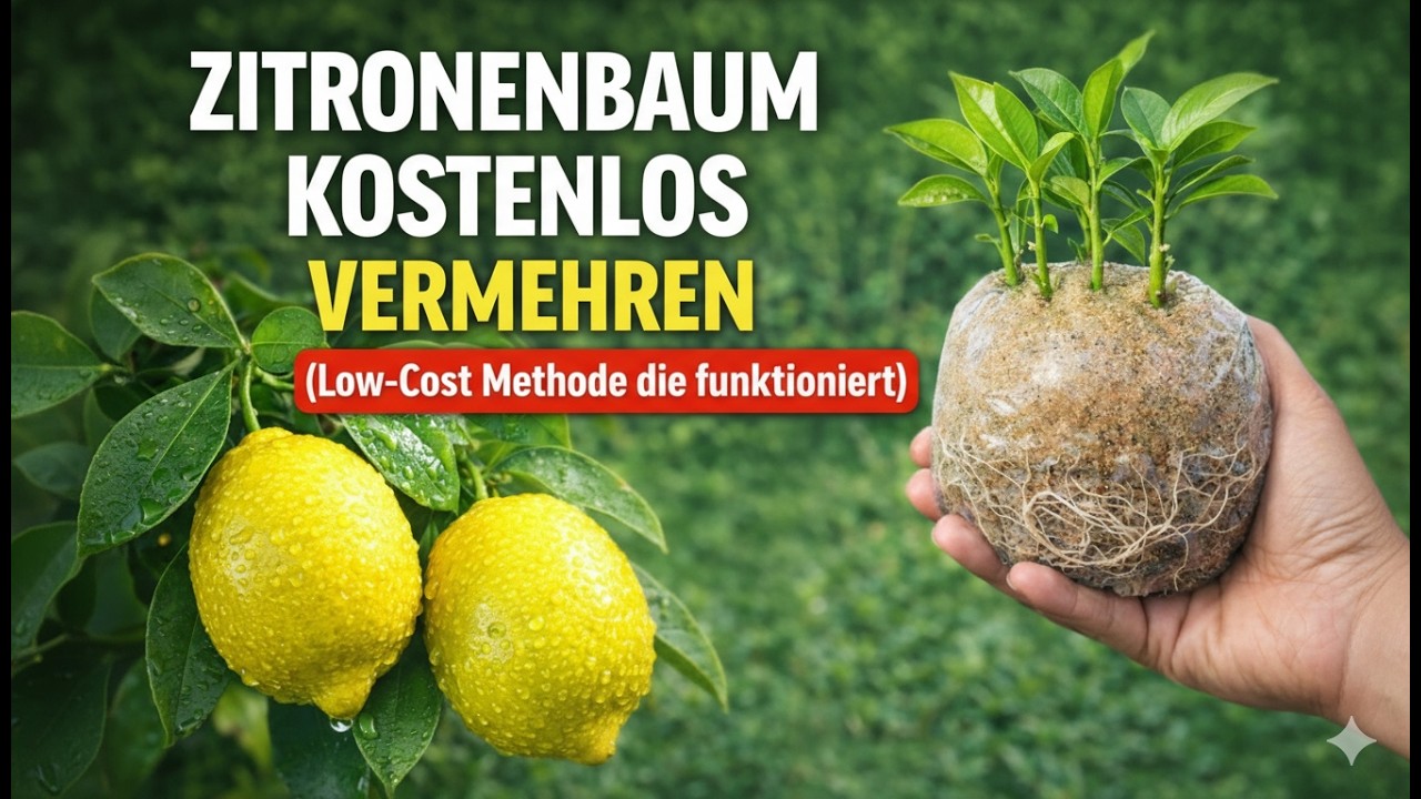 Zitronenbaum kostenlos vermehren 🍋 (Low-Cost Methode die funktioniert)
