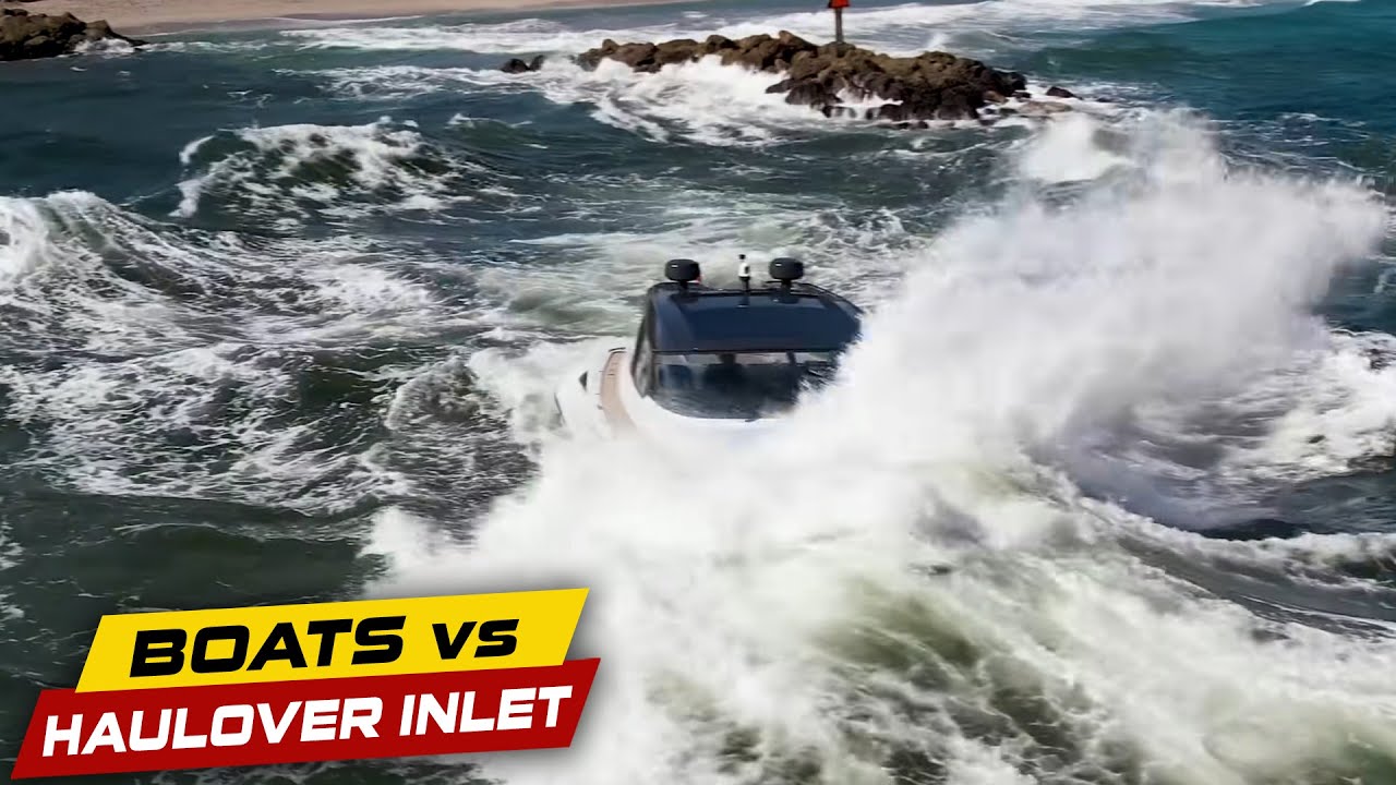 BOAT GOES UNDER HUGE WAVES AT BOCA INLET! | Boats vs Haulover Inlet