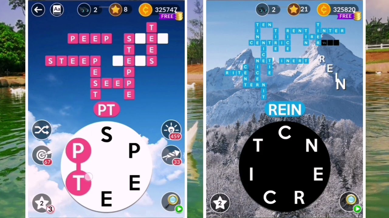 Wordscapes MASTER levels 60449 to 60480 | Two 16 levels side by side | Playing Weekday Tournament