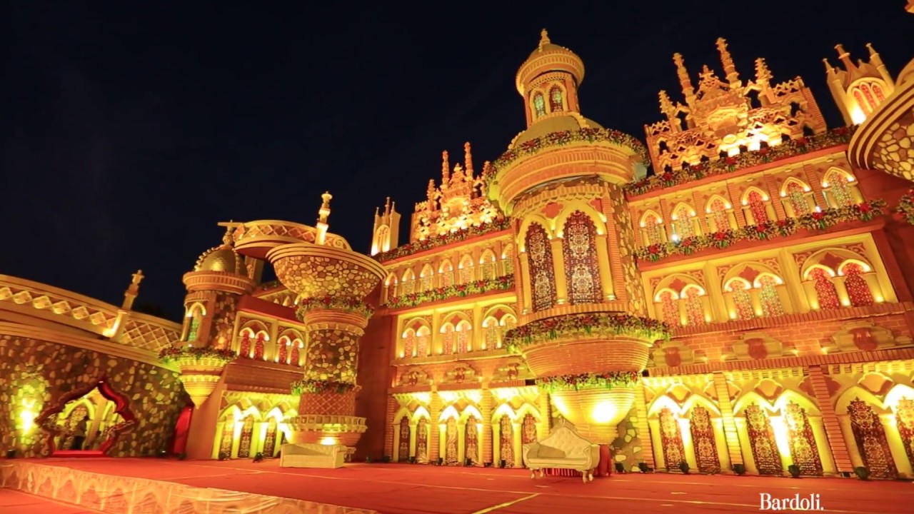 Beautiful indian Wedding  decoration Shot with Drone Camera {Surat}.