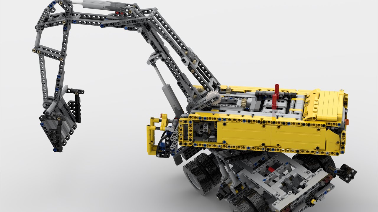 Wheeled Excavator - Lego Technic 42009 Alternate Model (MOC)