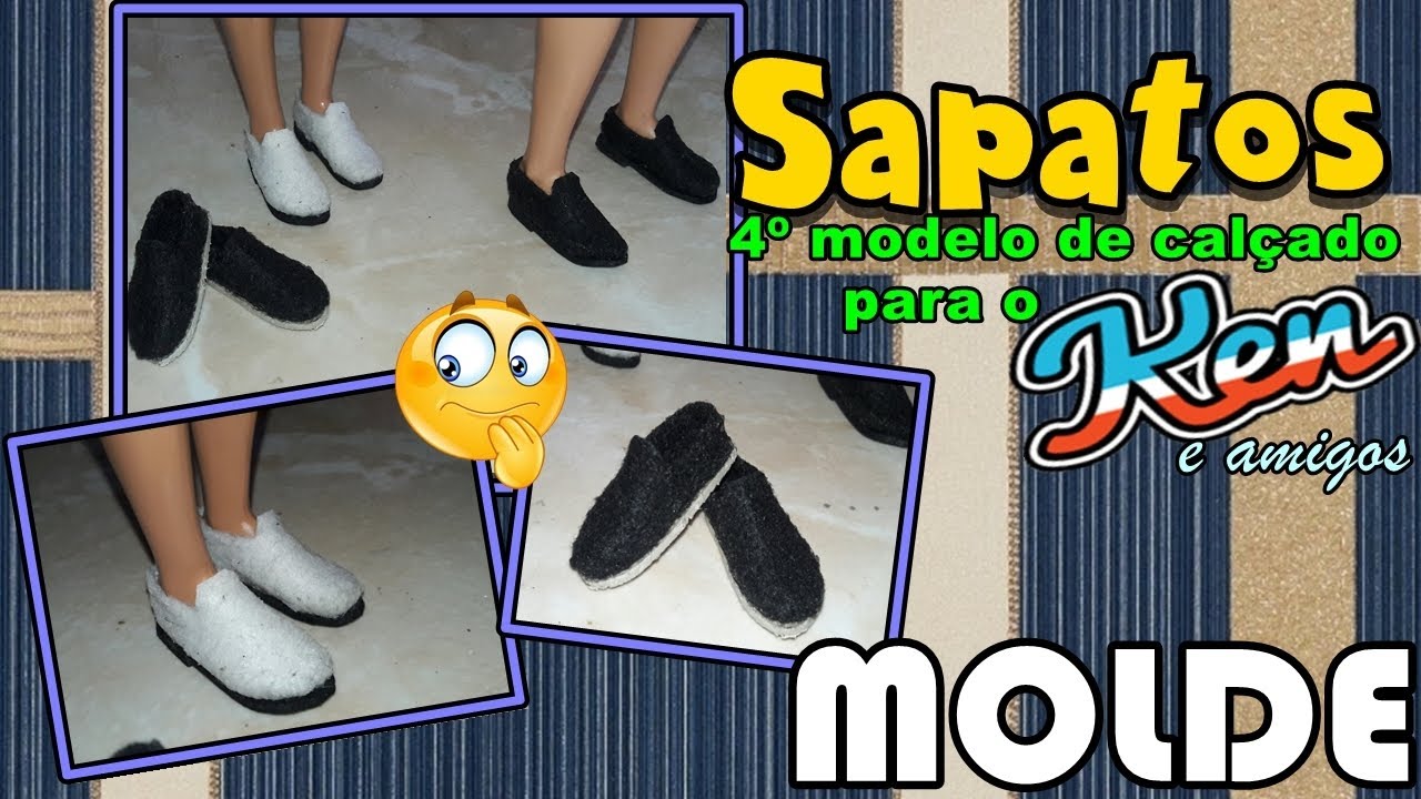 #COSTURANDO Molde do 4 moldeo de Sapato social para o Ken