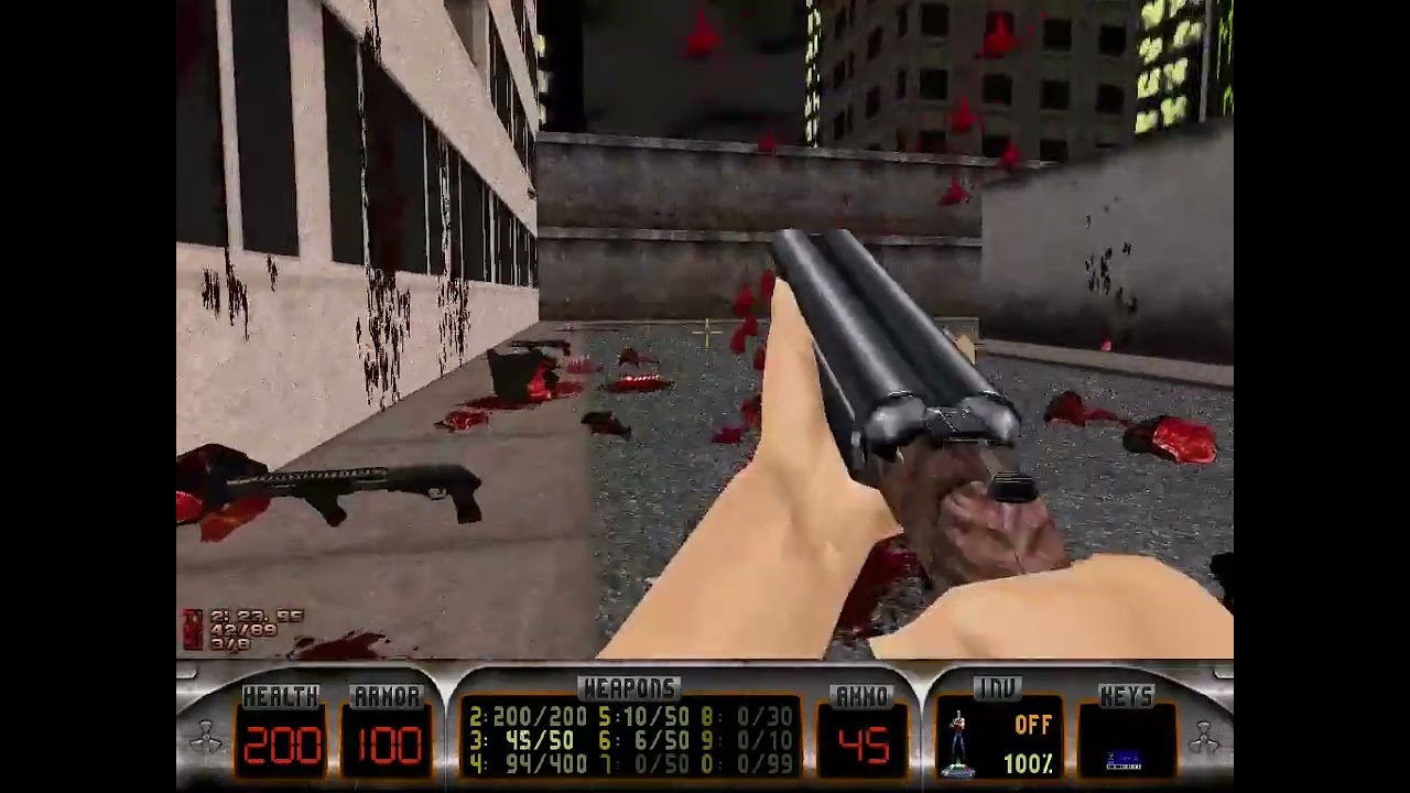 Duke Nukem 3D HRP Plus L.A Meltdown Level 2 - Red Light District 100% Secrets