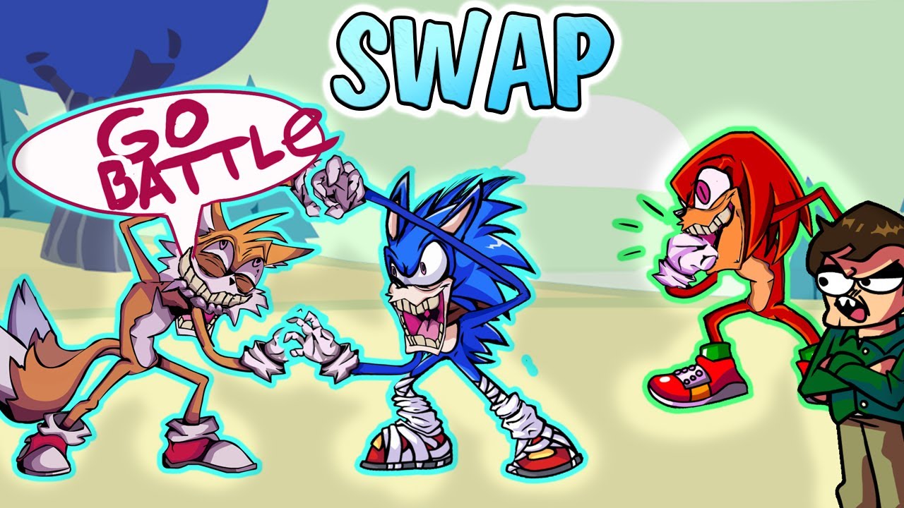 Boyfriend Dies, but.. Sonic vs Tails? [FNF Swap Speedpaint]