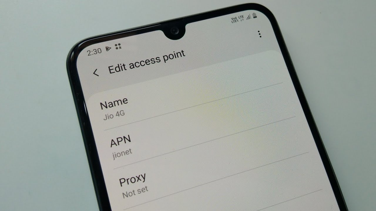 Samsung Galaxy M30s M30 Reliance Jio 4G VoLTE APN Settings Working