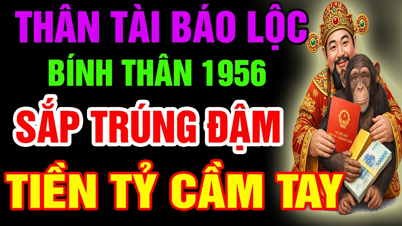 Thần Tài Báo Trước, 10 Dấu Hiệu Bính Thân 1956 SẮP Trúng Lớn, TÀI LỘC ÙN ÙN ĐẾN, GIÀU SANG Chạm Đỉnh
