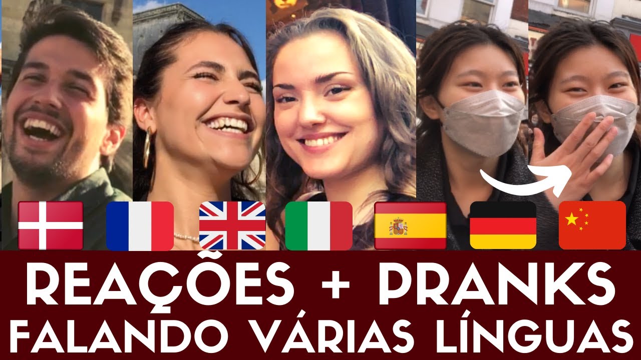 REAÇÕES E PRANKS FALANDO VÁRIAS LÍNGUAS: LONDRES E PARIS - GABRIEL POLIGLOTA