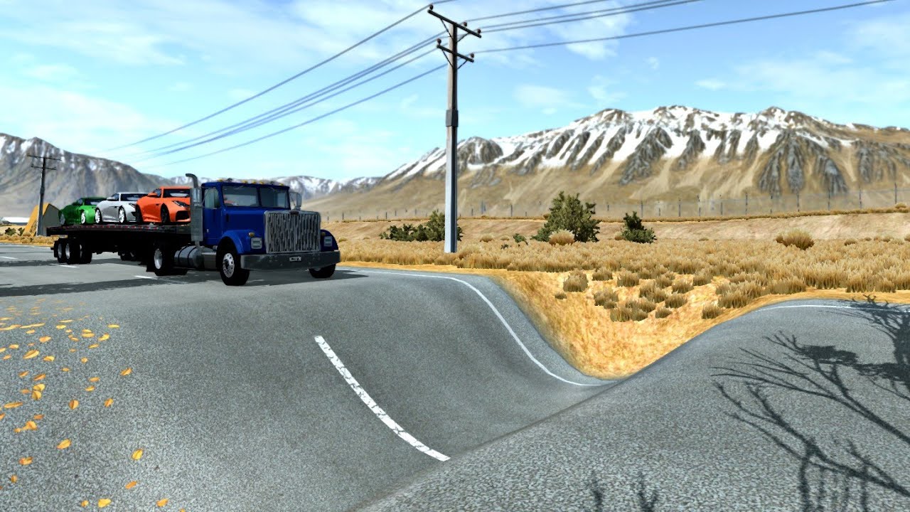 Cars vs Massive Pit episode 17 - BeamNG.drive - BeamNG Peaks