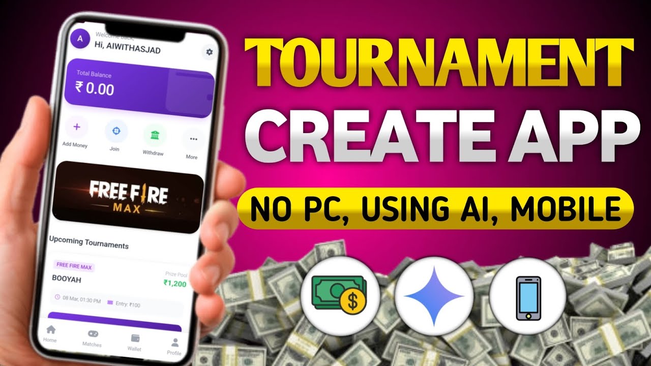 Mobile Se Tournament App Kaise Banaye | AI Se App Banane Ka Full Process