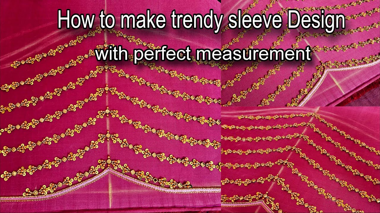 How to make trendy sleeve design with perfect measurements | step by step in tamil | Aari tutorial