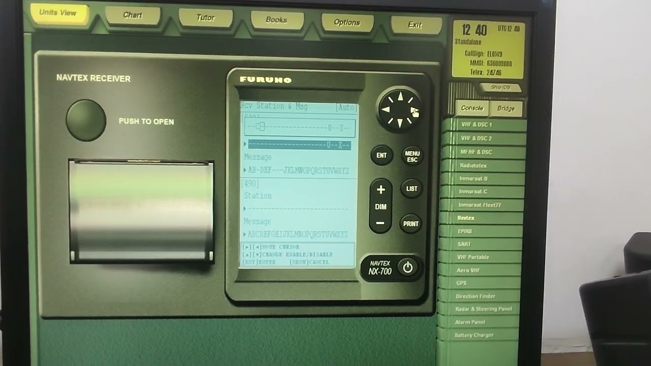 GMDSS Navtex Simulator Practical For Examination.