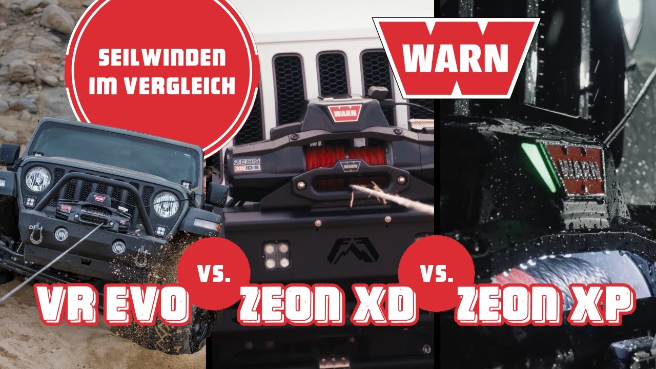 Warn Seilwinden im Vergleich: Zeon XP vs. Zeon XD vs. VR EVO