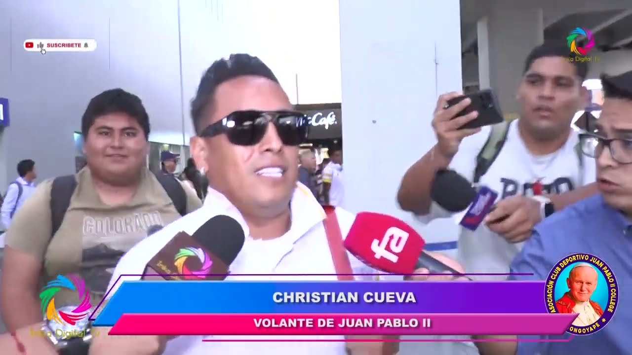 Christian Cueva encabezando la delegaci&oacute;n de Juan Pablo, llega a Lima para enfrentar a Alianza Lima