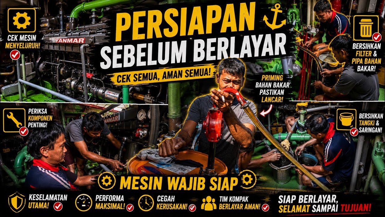 Persiapan Mesin Sebelum Berlayar | Agar Perjalanan Aman dan Lancar