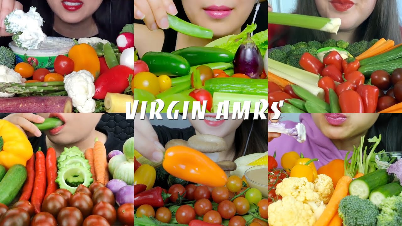 RAW VEGGIE PLATTER ASMR PART 2 I TỔNG HỢP CLIP ĂN RAU CỦ QUẢ SỐNG PHẦN 2