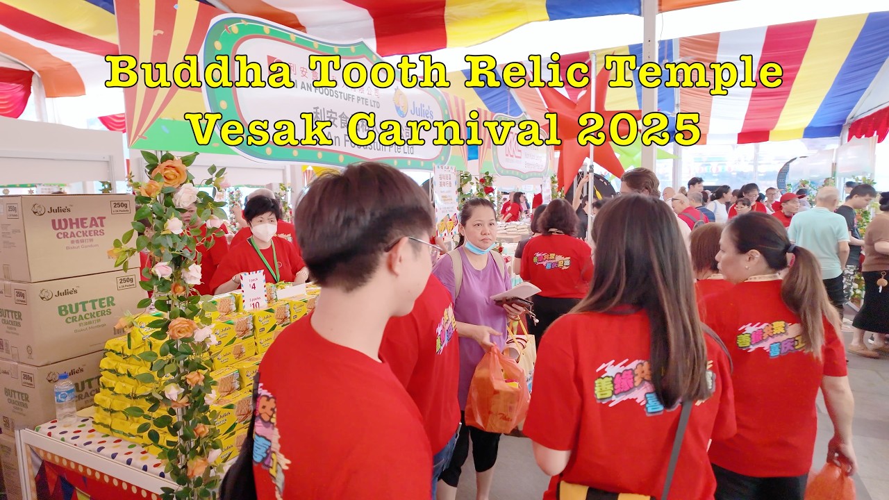 2025 Buddha Tooth Relic Vesak Carnival #singapore #food #carnival #vesak2025 #temple #lunch