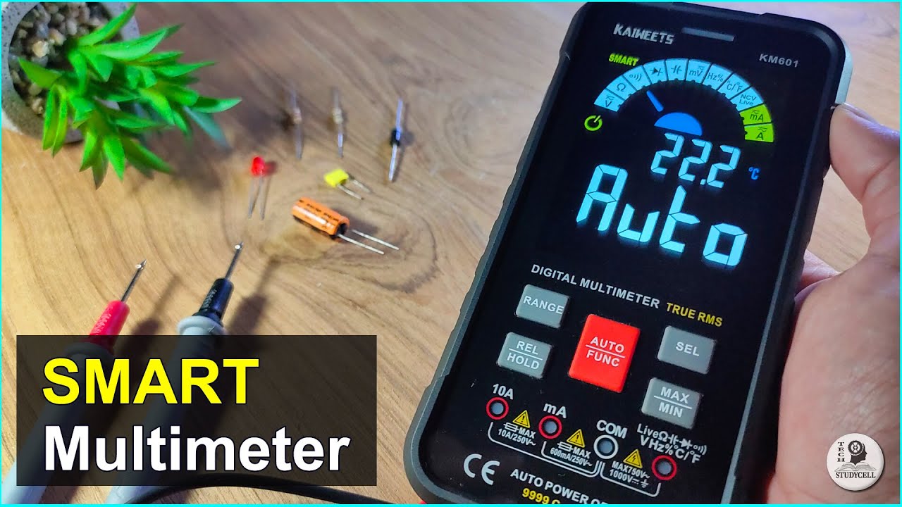 Digital Smart Multimeter use to measure Voltage Current Ohms | Kaiweets KM601 Multimeter Tutorial